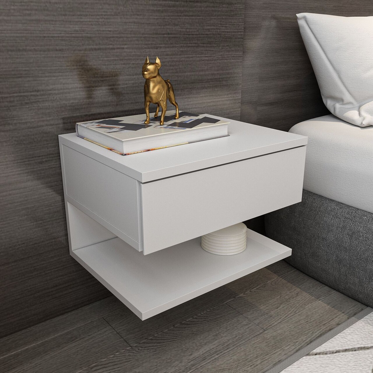 Noptiera, Zena Home, Vivid, Alb - 1 | YEO