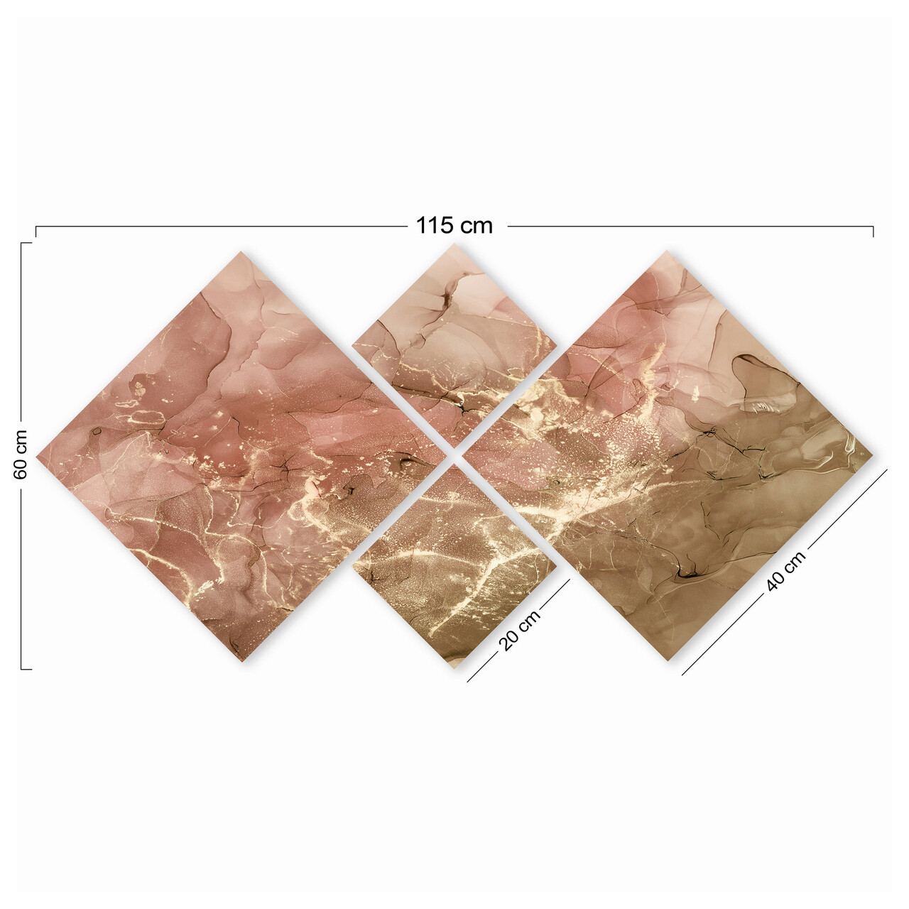 Set 4 tablouri decorative, 4MDF1663057345, MDF, Imprimat UV, Multicolor - 2 | YEO
