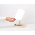Oglinda cosmetica cu tava, Brabantia, Soft Beige, reglabila la 360 grade, factor marire x 5, 20x12.6x28.3 cm, polipropilena, bej