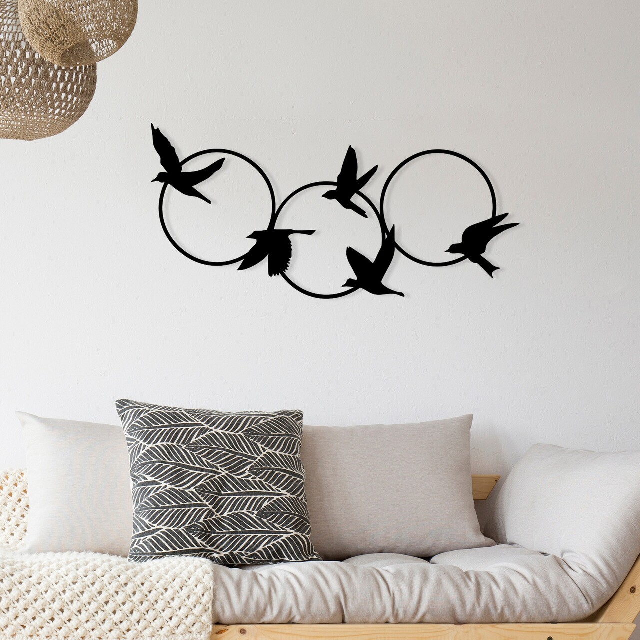 Decoratiune de perete, Tranquila, Dimensiuni: 68,5 x 32,5 cm, Negru - view 3
