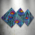 Set 4 tablouri decorative, 4MDF142339279, MDF, Imprimat UV, Multicolor