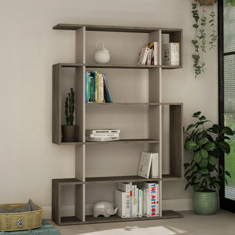 Corp biblioteca, decortie, mito, 108.5x161x25.5 cm, maro / mocha deschis