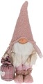 Decoratiune Gnome, 23x13x46 cm, plus, roz