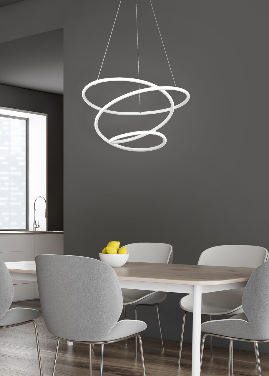 Lustra Bologna, RL, 50x150 cm, 36W, 1x SMD LED, metal, alb mat