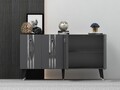 Consola, Olivia, Isil, 150x80x40 cm, PAL , Antracit / Argintiu