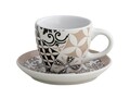 Set 2 cesti cu farfurie pentru cafea, Alhambra, Brandani, 90 ml, portelan