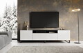 Comoda TV ADRK, Noemi, 200x41x53 cm, PAL melaminat/MDF, alb/negru