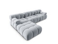 Canapea modulara 4 locuri, Bellis-51, Micadoni Home, 282x188x70 cm, catifea, albastru deschis