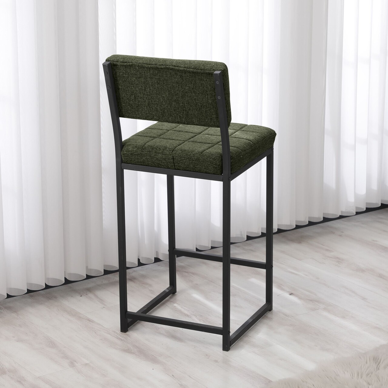 Scaun de bar, Hanah Home, Retro, 40x98x40 cm, Verde - imagine 4