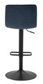 Set 2 scaune de bar Lift High Navy, Mauro Ferretti, 43x49.5x85.5 cm, inaltime ajustabila, fier/poliester, negru/albastru
