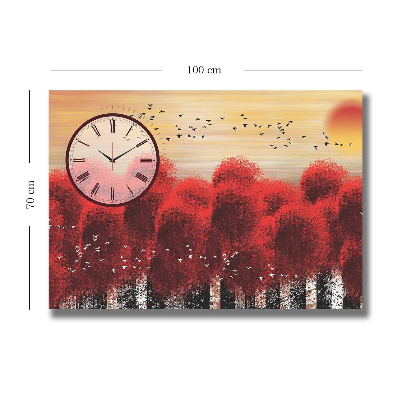 Ceas de perete, 70100CS-019, Dimensiune: 70 x 100, Multicolor - view 3