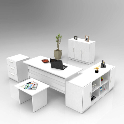 Set mobilier de birou, locelso, vo16, alb