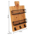 Cuier cu 2 cosuri Creaciones Meng, 23x6.5x38.5 cm, lemn de brad