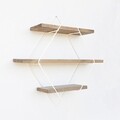 Raft pentru perete WR008, Evila Originals, 42x15x62 cm, maro/alb