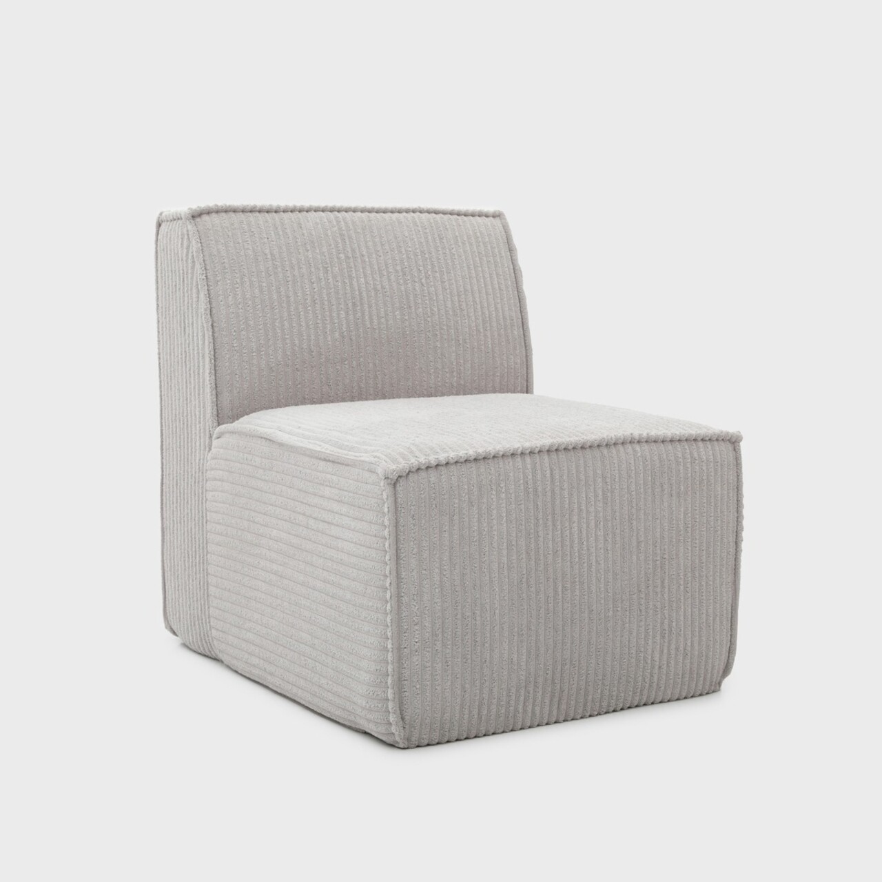 Fotoliu modular Likke Homla 88x73x73 cm catifea din poliester gri deschis