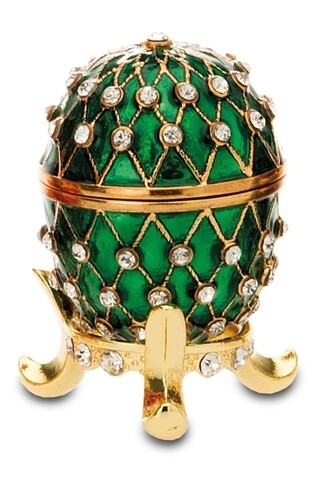 Cutie decorativa Egg, Hermann Bauer, 3.5x5.5 cm, verde