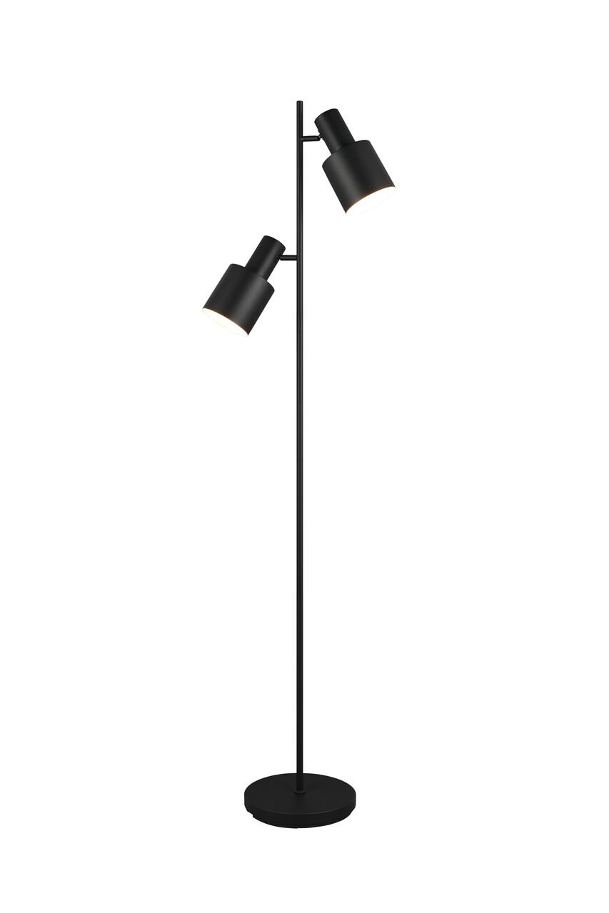 Lampadar Agudo, TRIO, 30x23x159.5 cm, 10W, 2x E27, metal, negru mat