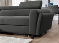 Coltar extensibil stanga 4 locuri ELTAP, Mari-17, Mariall, 288x200x92 cm, lemn/poliester, gri inchis