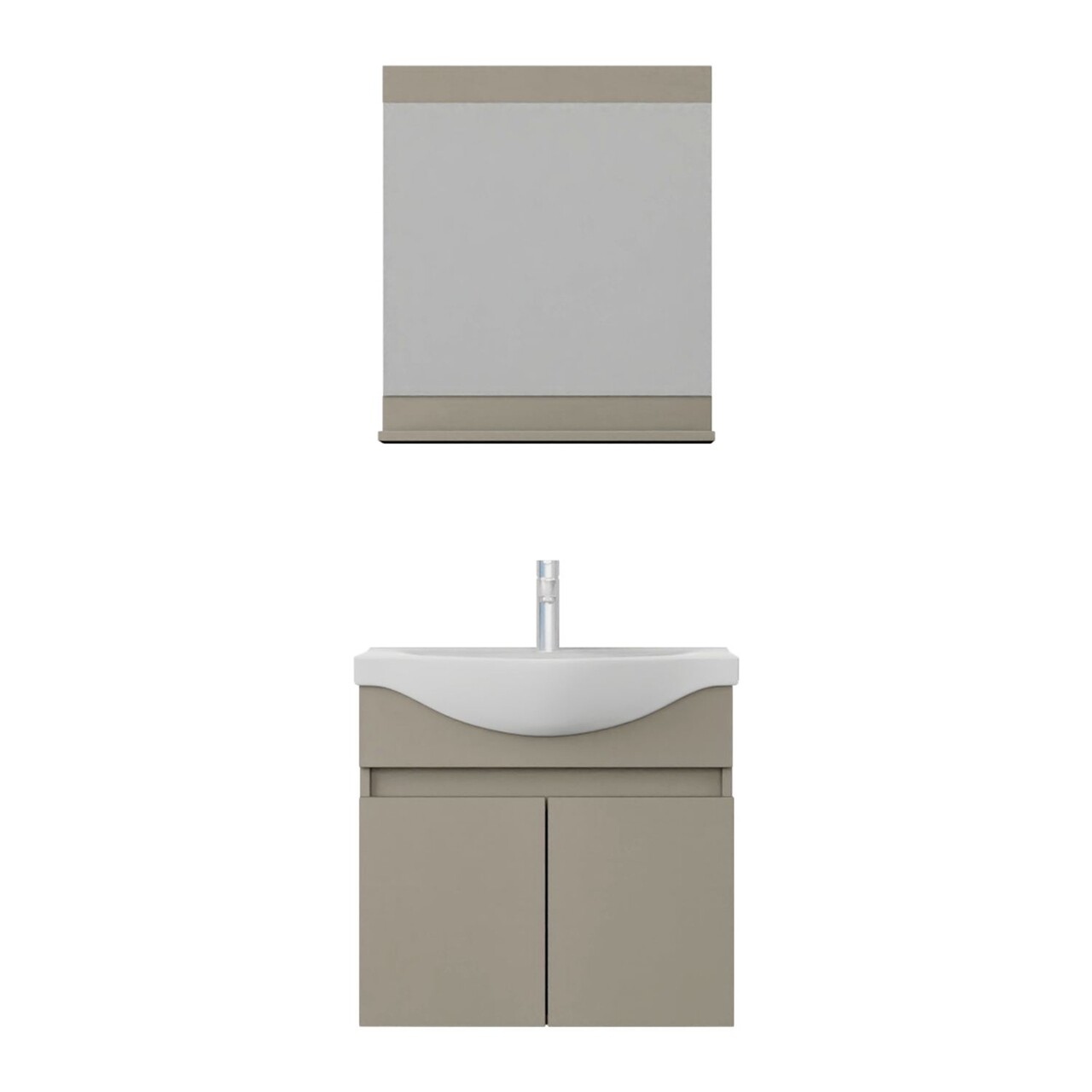 Set mobilier de baie (2 piese), Hanah Home, Mare 65, Latte - view 5
