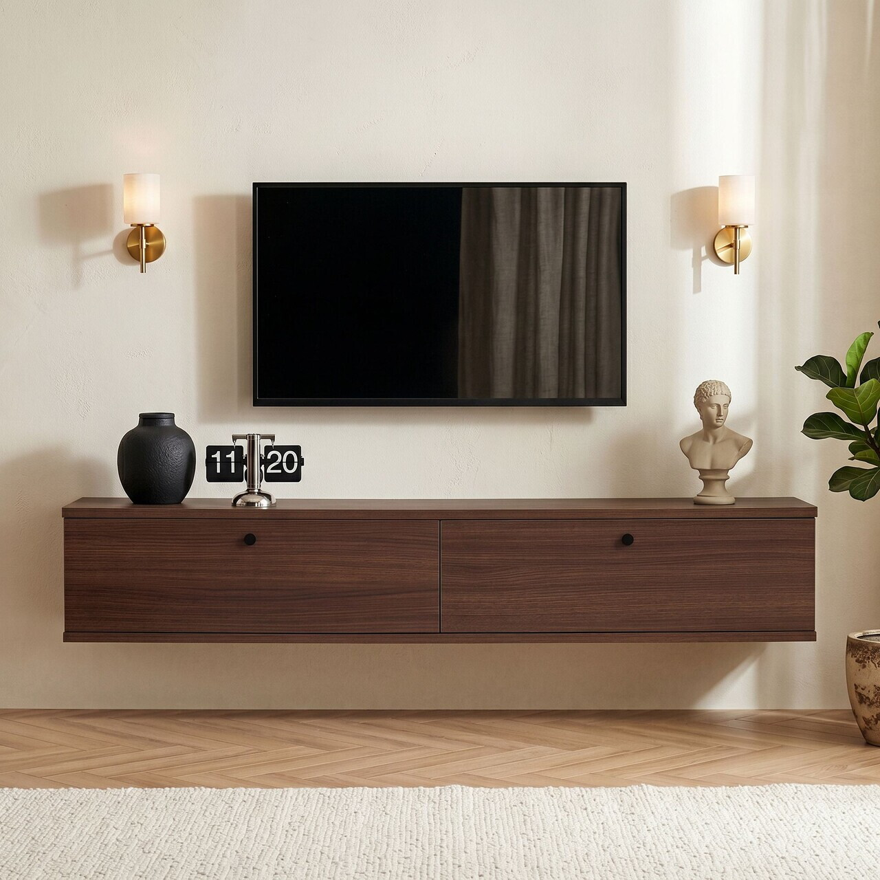 Comoda TV, Nordure, Ligne 140, 140x25x25 cm, Nuc Milano — imaginea 2