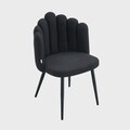 Scaun Hall, Homla, 55x49x85 cm, MDF/poliester, negru