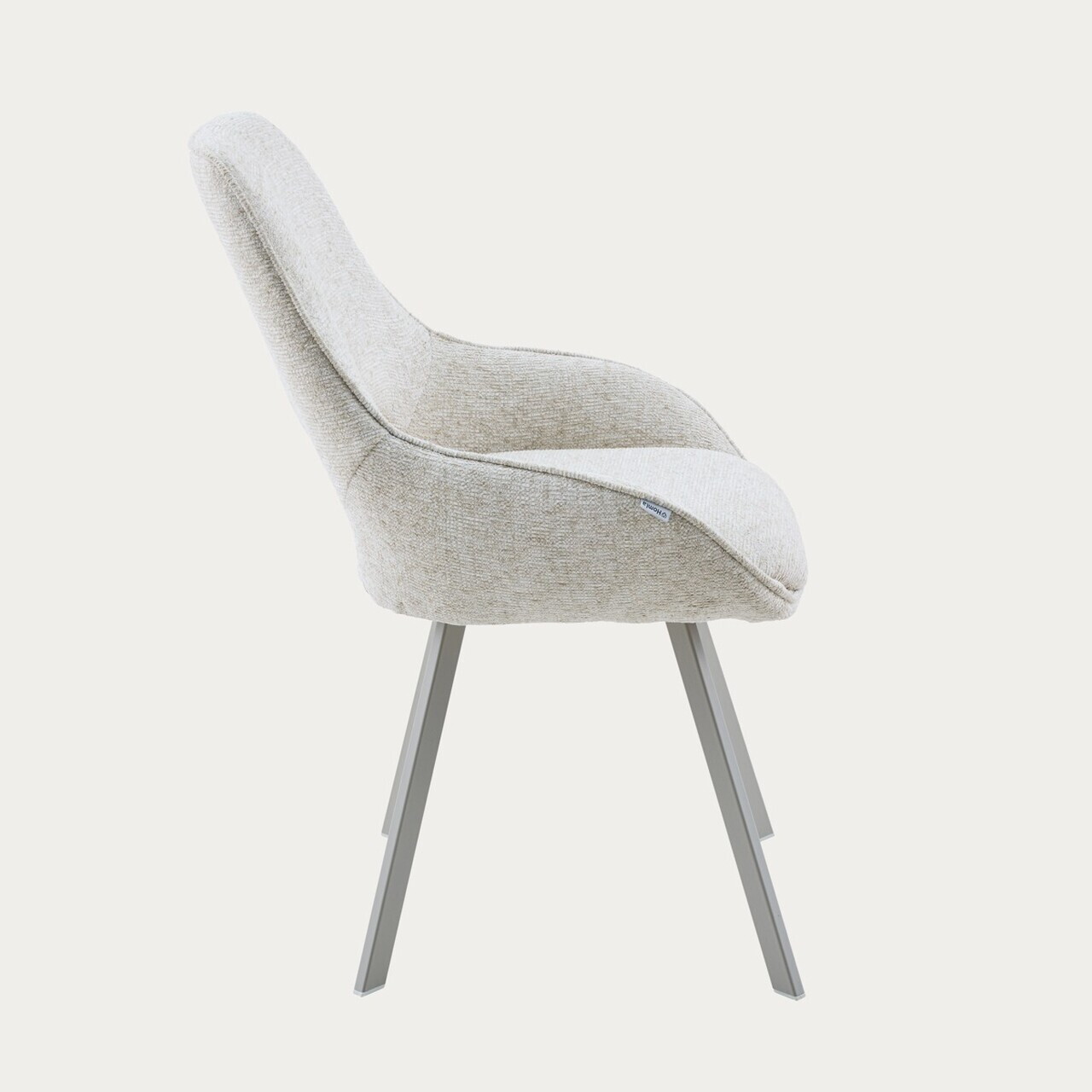 Scaun Alagi, Homla, 57x63x82 cm, metal/poliester, bej - view 3