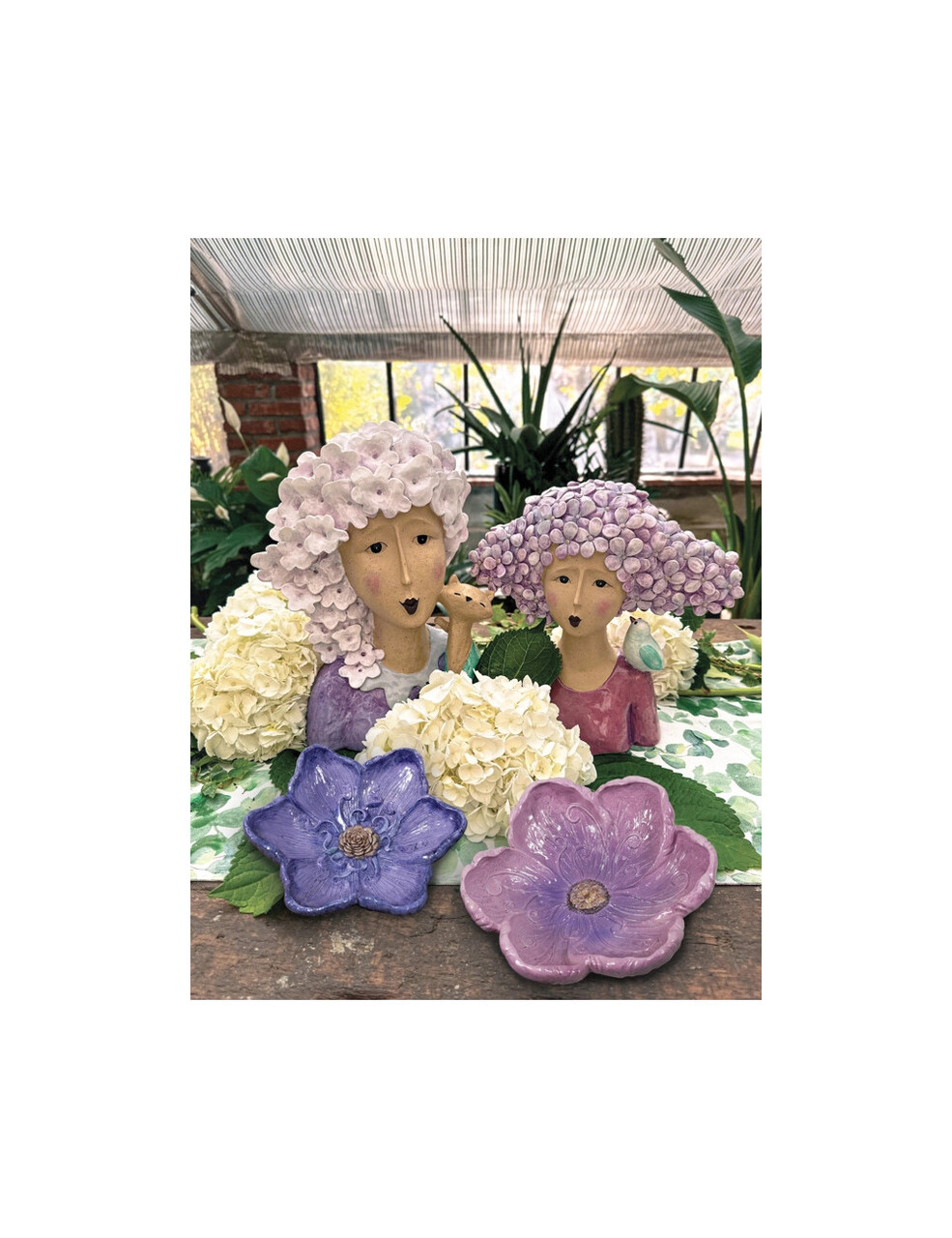 Platou decorativ, Flora Purple, Brandani, D22x6.5 cm, rasina - 1 | YEO