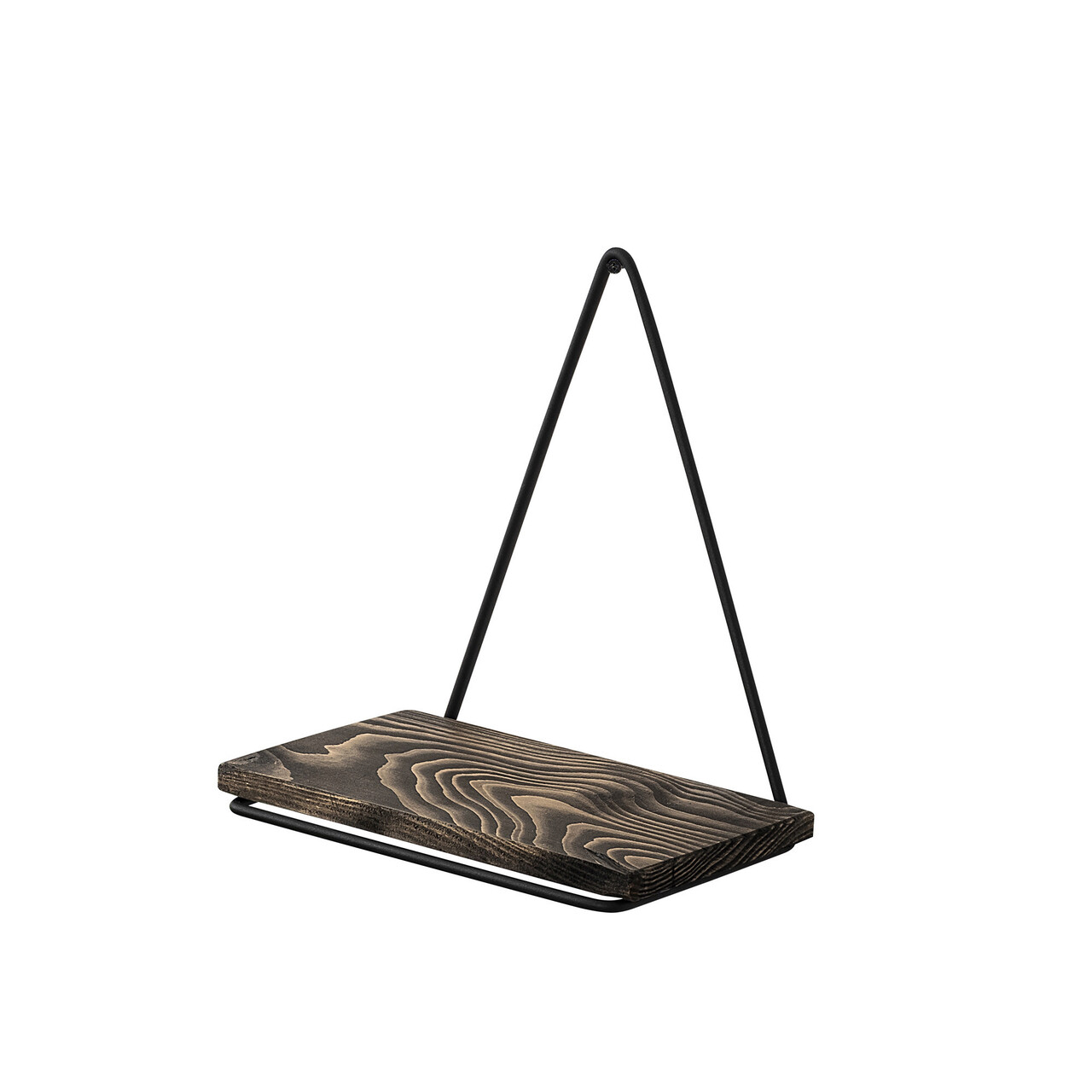 Raft de perete, Hanah Home, Begonia, 27x28x15 cm, Negru / Nuc Inchis - view 6