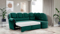 Coltar extensibil dreapta 3 locuri ELTAP, L-071, Lord, 243x180x112 cm, lemn/poliester, verde inchis/negru