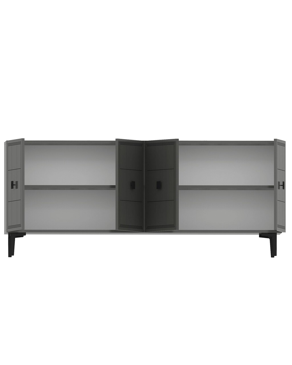 Consola, Hanah Home, Yuka 120, 120x75x32 cm, Antracit - view 7