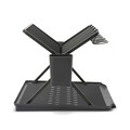 Scurgator de vase cu suport tacamuri, pliabil, Brabantia, SinkSide, 51x42x33 cm, aluminiu, gri inchis