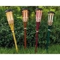 Lampa de gradina Torch, Lumineo, 9x54 cm, bambus, roz