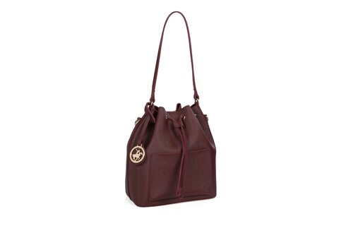 Geanta Beverly Hills Polo Club, 591, piele ecologica, visiniu