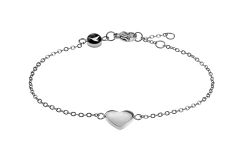 Bratara, Emily Westwood, Silver Heart, inox, argintiu