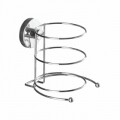 Suport pentru uscator de par WENKO Vacuum-Loc®, fara gaurire si insurubare, 13 x 13.5 x 13.5 cm, otel, argintiu