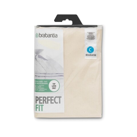 Husa pentru masa de calcat, Brabantia, Neutral Design, 45 x 124 cm, 100% bumbac, bej