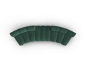 Canapea semirotunda 5 locuri, Lupine, Micadoni Home, BL, 367x118x70 cm, poliester chenille, verde
