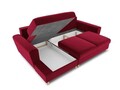 Coltar extensibil stanga 4 locuri, Moghan, Micadoni Home, GL, 241x145x88 cm, catifea, rosu