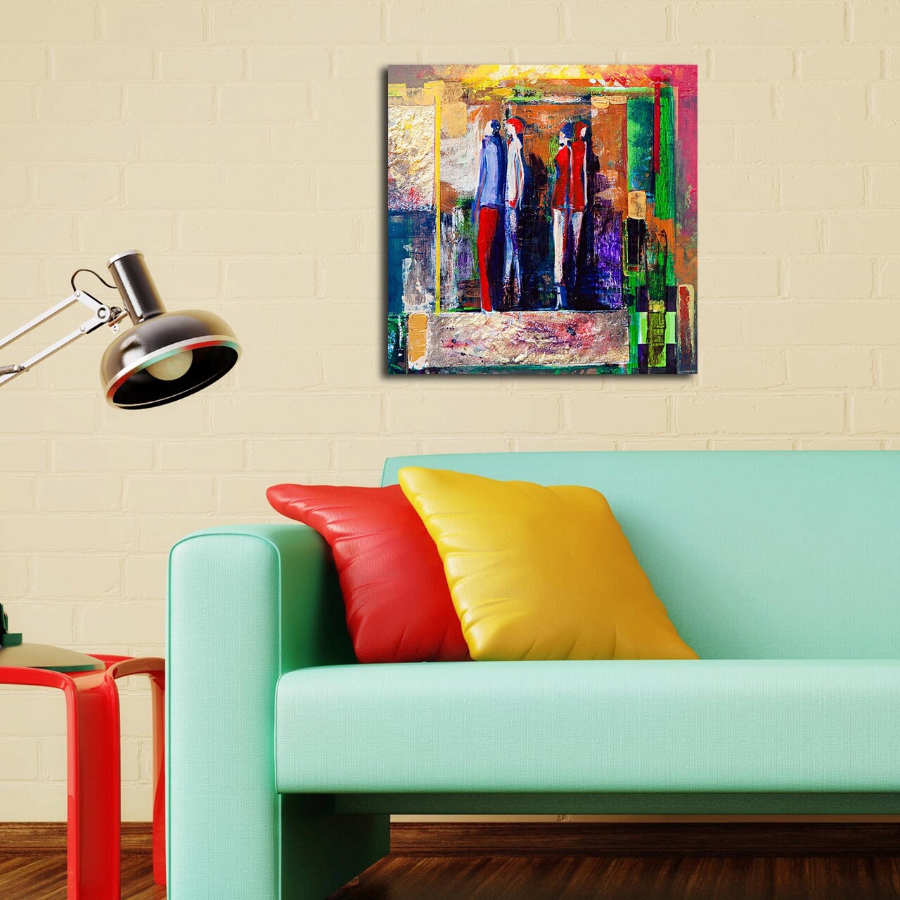 Tablou decorativ, 4545K-103, Canvas, Dimensiune: 45 x 45 cm, Multicolor - 2 | YEO