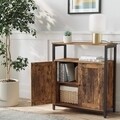 Bufet inferior, Vasagle, 70 x 30 x 80 cm, otel/PAL, maro rustic