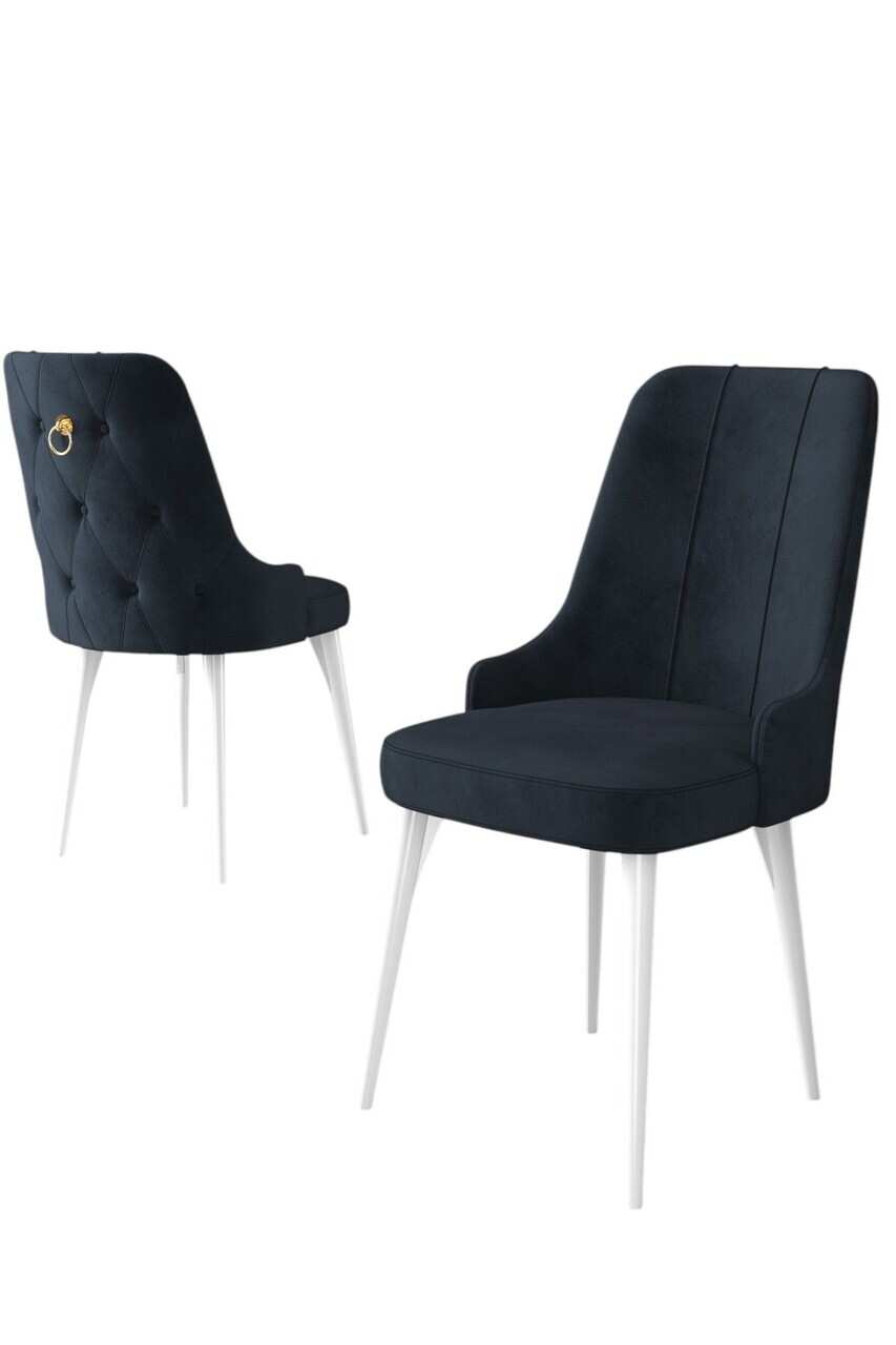 Set scaune 6 piese, Hanah Home, Enoa, Antracit/Alb — imaginea 2
