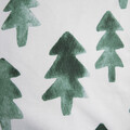 Lenjerie de pat King Size, Pinno, Homla, 3 piese, 200x220 cm, bumbac, alb/verde