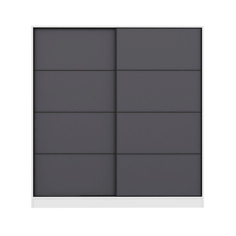 Dulap pentru haine, Minerva, Kale, 180x190x52 cm, PAL, Alb / Antracit