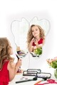 Oglinda cu Iluminare Led, Mirrorland, Butterfly Silver, Oglindă indestructibilă cu obturator, Alb