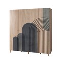Dulap pentru haine, Vella, Loni 4 -973, 180x192x52 cm, PAL, Sonomo