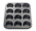 Tava pentru copt briose, Kuchenprofi, 27 x 35 cm, otel carbon, gri antracit
