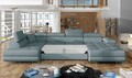 Coltar extensibil stanga 6 locuri ELTAP, Rod-48, Rodrigo, 345x202x90 cm, lemn/poliester, albastru deschis