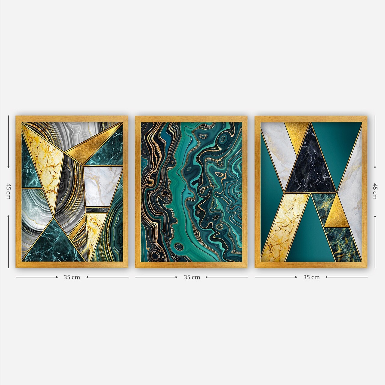 Set 3 tablouri decorative, 3AC171, Plastic, Multicolor - view 2