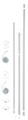 Organizator extensibil pentru haine, 3 piese, Wenko, 150 - 245 cm x 160 - 202 cm, inox/plastic