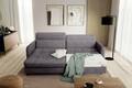 Coltar extensibil stanga 3 locuri ELTAP, LT-05TOU, Gomsi, 228x165x100 cm, lemn/poliester, gri inchis